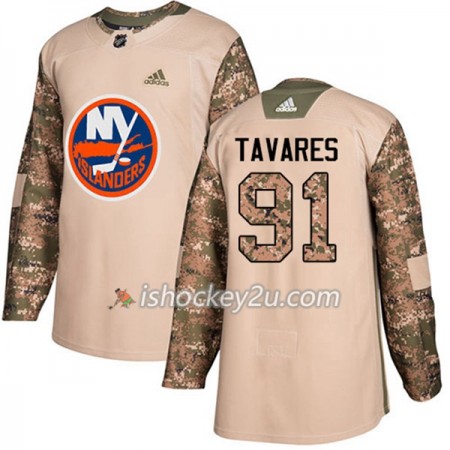 Mænd NHL New York Islanders Trøje John Tavares 91 Adidas 2017-2018 Camo Veterans Day Practice Authentic
